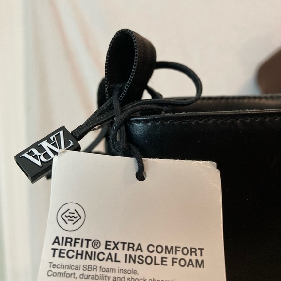 Zara Black Knee Boots Fat Rubber Sole Airfit Insole Foam Size 39 NWT - Picture 8 of 16